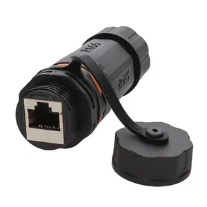 IP68 Cat6A Panel Soporte RJ45 Toma Ethernet A Conector Adaptador Impermeable - Imagen 1 de 7