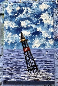 Piccolo quadro in miniatura "Boa 14" 2"x 3" artista Don Joslyn - Foto 1 di 12