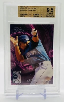 1994 Flair Alex Rodriguez "Wave Of The Future" #8 SP RC rookie BGS 9.5 GEM MINT - Image 1 of 2
