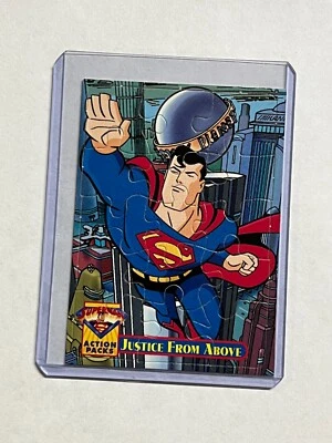 Superman Action Packs  pz6 Justice From Above 1996 Skybox Puzzle Trading Card   - Image 1 of 2