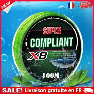 100M 8 Strands Carp Fishing Wire PE Line Smaller Diameter (8.0 0.50MM 90LB) - Photo 1/12