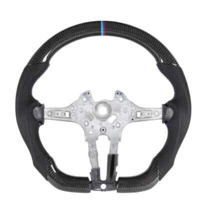 Volante de fibra de carbono apto para BMW M2 M3 M4 M5 F30 F80 F15 sin calefacción Foto 1 de 4