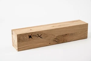 Eichenbalken Leimholzbalken Kantholz Eiche Wildeiche 16x16 cm gebürstet roh - Bild 1 von 12