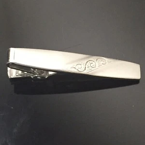 Vintage Silver Tone Tie Bar Clasp Clip tie bar  Anson   Gift  - Picture 1 of 4