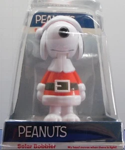 Peanuts Snoopy Solar Santa Bobblehead New In Box - Picture 1 of 6