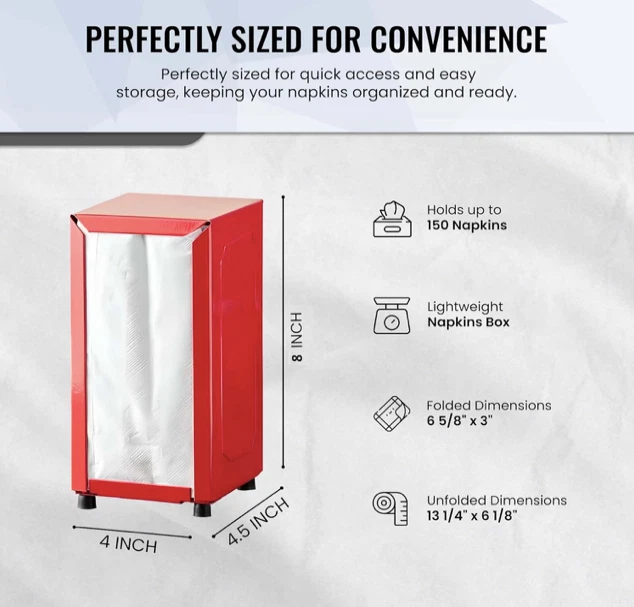 Tablecraft Red Napking Holder - Image 1 of 4