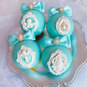 Tiffany Color Christmas Ornament Angel Crystal Handm Decor Blue New Year Gift - Picture 1 of 5