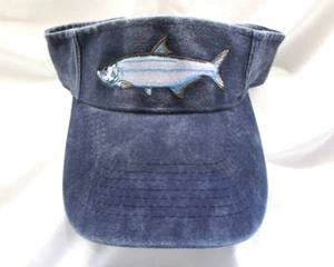 Gorra con visera deportiva TARPON AZUL sombrero de pesca bordado pescado ajustable NUEVO A8 - Imagen 1 de 5