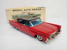 Vintage Bandai Tin Friction 1958 Red Lincoln Continental Mark III W/Box 11-1/2