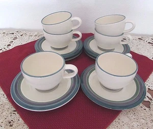Pfaltzgraff Six (6) Mountain Shadow Cups and Saucers 710(pl) - Picture 1 of 3