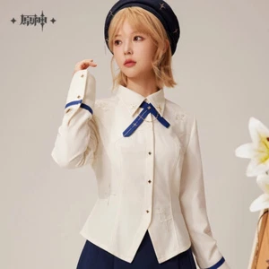 Official Genshin Impact Albedo Theme Waist Blouse Leisure Long Sleeved Shirt  - Picture 1 of 15