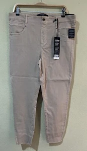 NWT Liverpool Sz 14 Gia Glider The Crop Pull On Jeans Leggings Tan LM7338F81 q4 - Picture 1 of 8