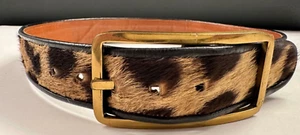 Vintage Leather and Fur Ladies Belt  Free Shipping - Picture 1 of 7