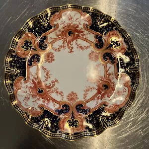 Royal Crown Derby JAMES GREEN & NEPHEW FLUTED CABINET PLATES x2 #5714 c. 1899 - Picture 1 of 24