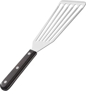 Fischspachtel Edelstahl Schlitzwender mit geneigtem Kopf Design zum Umdrehen - Bild 1 von 11