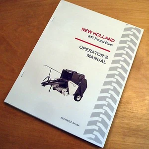 New Holland 847 Round Baler Operator's Owners Book Guide Manual NH Sperry - Picture 1 of 7