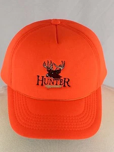 VTG Deer Hunter Hunting Snapback Hat Cap 80s Orange Hunting Outdoors YoungAn - Picture 1 of 8