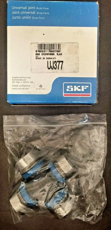 SKF #UJ377 GREASEABLE; UNIVERSAL JOINT BRUTE FORCE, CHEVROLET, DODGE, FORD, GMC - Image 1 of 1