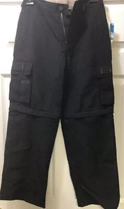 New X Games Youth Bike/Skate/Surf Zip Off Cargo Pants Black Size 14 NG - Picture 1 of 6