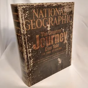 National Geographic Book Box The Greatest Journey Ever Told Leather-look Wood - Picture 1 of 19