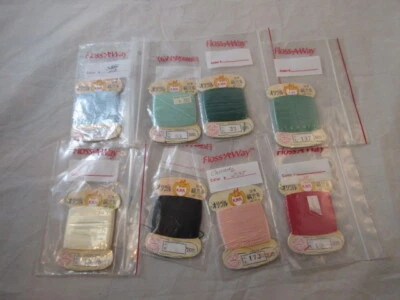 K.N.K Silk in Individual Floss-A-Way Bags  Asst Colors Lot of 8 NEW         F190 - Image 1 of 3