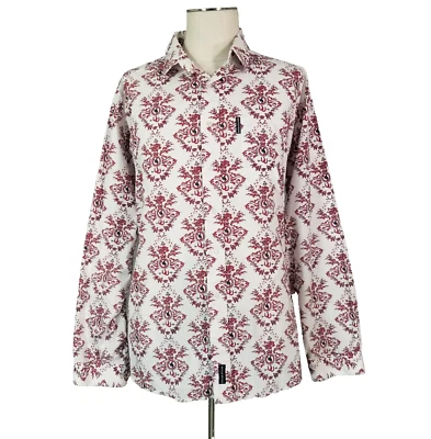 Panhandle Slim áspero Stock Camisa Occidental Para Hombre XL Extra Grande Blanco Floral Pasley Foto 1 de 4