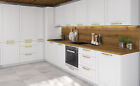 L-Form Küchenzeile OSLO 212x392cm Fronten MDF weiß matt Ausführung wählbar