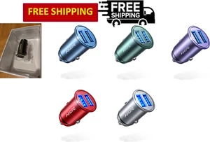 AINOPE 4.8A Cigarette Lighter USB Car Charger Adapter Dual Port 12V USB Outlet - Picture 1 of 15