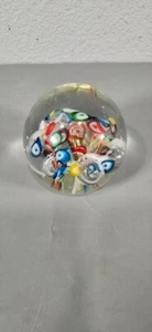 Pisapapeles remolino vintage de vidrio artístico de Murano de 3" FRATELLI TOSO MILLEFIORI - Imagen 1 de 7