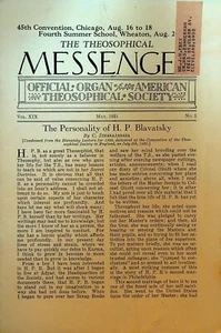 American Theosophical Messenger May 1931 HP Blavatsky C Jinarajadasa - Picture 1 of 1