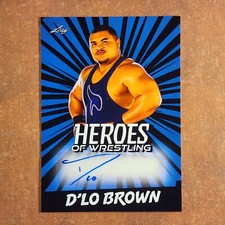 3-05-29 . 2023 leaf heroes of wrestling auto autograph #ba-db1 d'lo brown BLUE