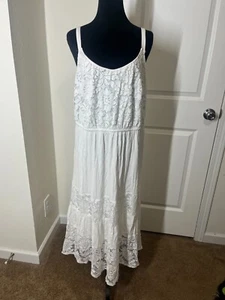Lane Bryant White Lace Maxi Sleeveless Dress Size 18/20 - Picture 1 of 3