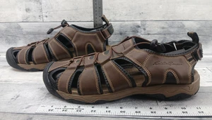 Eddie Bauer Leather Sandals Meridian Men's Size 12 Brown 3174 - Picture 1 of 9