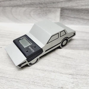 Vintage Auto Car Desk LCD Clock Solid Aluminum Figure Display - Picture 1 of 6