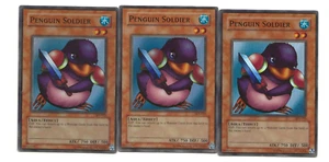 YuGiOh 3 PENGUIN SOLDIER SDJ-022 Yu-Gi-Oh! SR NM- English UNL x3 - Imagen 1 de 1