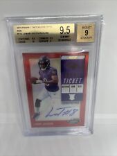 2018 Contenders Optic #112 Lamar Jackson Red Prizm Rookie Auto /60 BGS 9.5