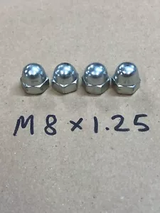 M8 X 1.25 (coarse) Acorn Nut, Motorized Bicycle Cylinder Head Nut, OEM, 4 PCS - Picture 1 of 1