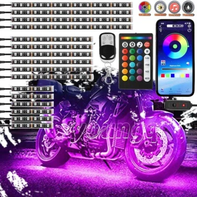 16X Tira de neón con luz LED para motocicleta carrocería inferior bluetooth para Harley-Davidson Foto 1 de 4