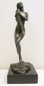 Bronzeskulptur Erotik Sexy Akt Sinnlich Marmorsockel Statue Figur 007 - Bild 1 von 12