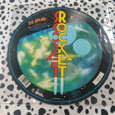 1987 Def Leppard Rocket The Lunar Mix 12" Picture Disk Vinyl Record Phonogram - Image 1 of 4