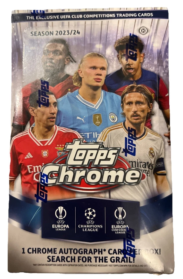 2023/24 TOPPS CHROME UEFA CLUB COMPETITIONS SOCCER HOBBY BOX