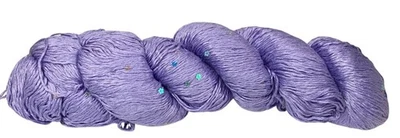 Silk 80% Linen 20% Sequin Yarn 100 G Hank Total 300G Lot-3 Warm Monet Purple #05 - Image 1 of 2