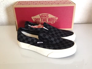 Vans W Custom Slip on Checkerboard, Negro/Gris - Talla - Hombres 4.5W/Mujeres 6W - Imagen 1 de 9