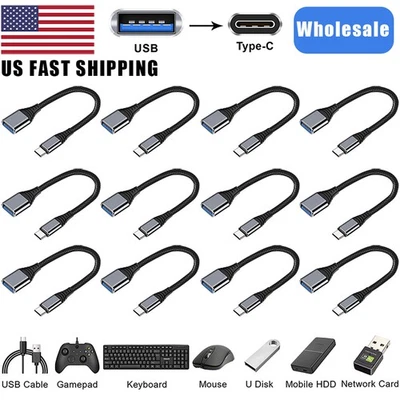 USB C тип C 3.1 штекер на USB 3.0 тип A гнездо OTG адаптер конвертер кабель лот - Изображение 1 из 4