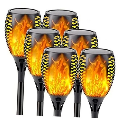 Upgraded Larger Solar Lights Outdoor, 6 Pack Flickering Flame 6 PACK Orange - Image 1 of 4