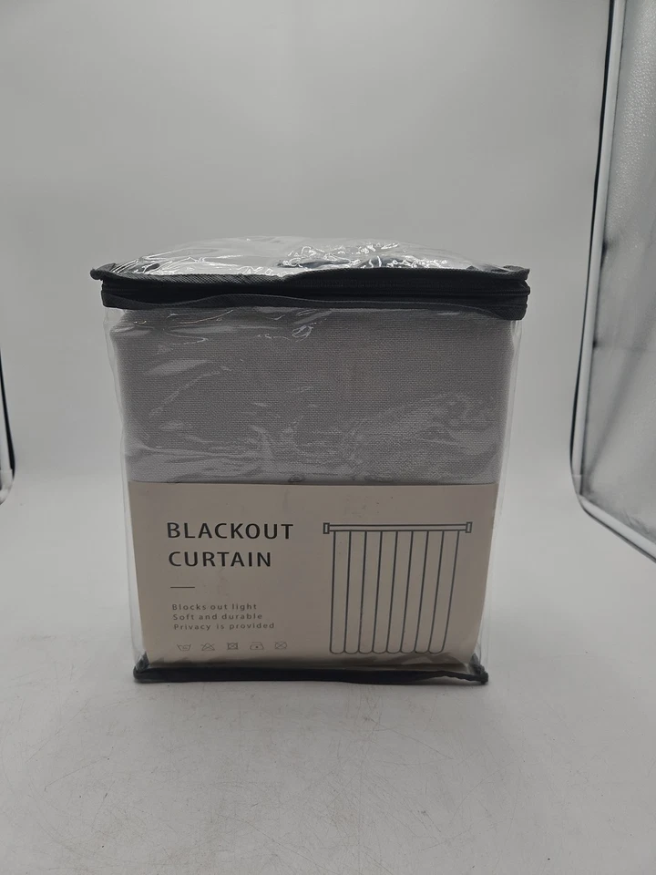 INOVADAY 100% Blackout Curtain 50w X96l  Pinch Pleated Linen Blackout  White - Image 1 of 4