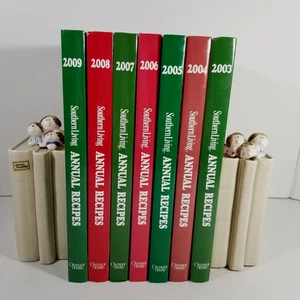 Lot Of 7 Southern Living Cookbooks Annuals 2003-2009 Hardcovers - Foto 1 di 5