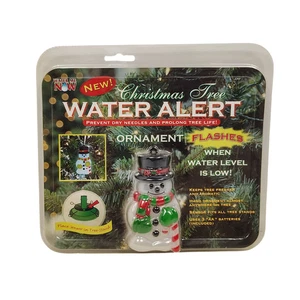 Christmas Tree Water Alert Snowman Ornament Flashes When Water Is Low Sealed New - Picture 1 of 5