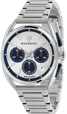 Orologio Uomo Maserati in Acciaio Trimarano Cronografo R8873632001 Argento - Immagine 1 di 4