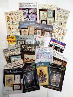 Lot Of 20 Angels Bible Scripture Baatz Cross Stitch Pattern American School Book - Image 1 of 4